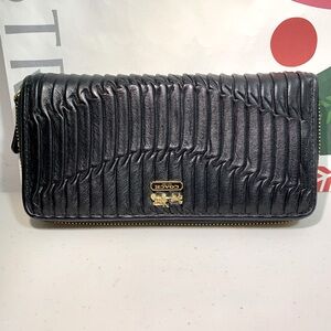 Coach Pleated Leather Wallet